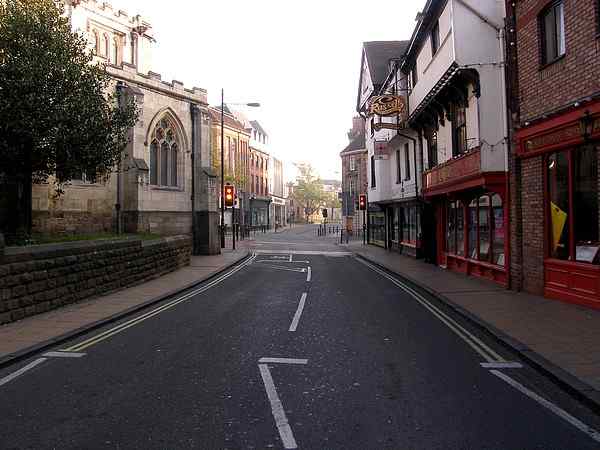 Looking north east into Pavement