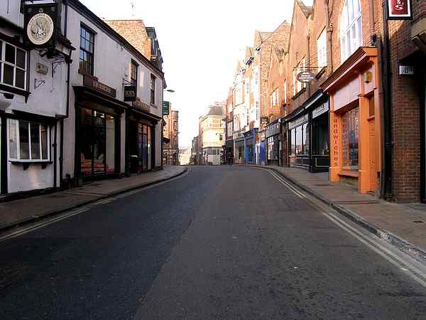 Looking south west and heading towards Castlegate and the Castle.