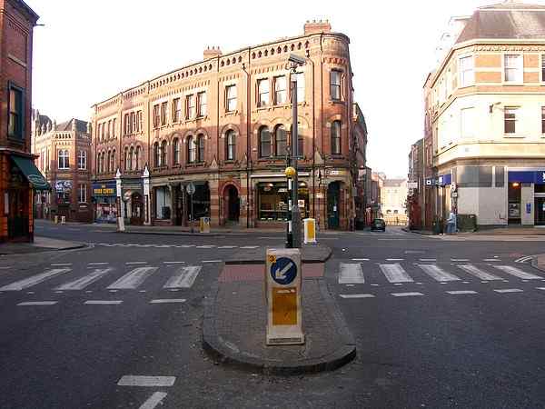 Looking south west into King Street heading towards King's Staith on the river.