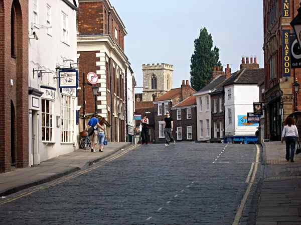 Looking South West towards the Foss and Walmgate.