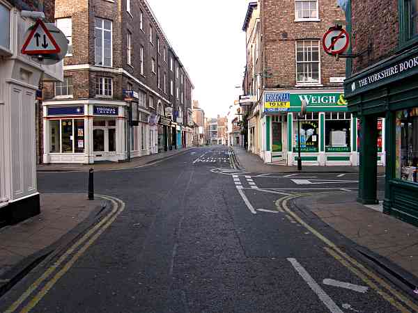 Looking towards the Church Street and St Sampson's Square.