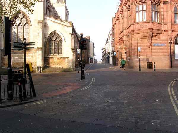 Leading from Pavement to the river crossing at Ouse Bridge and on into Micklegate.