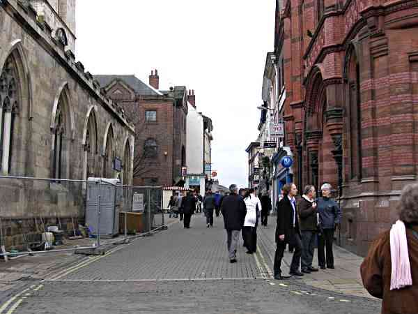 Looking towards the river.