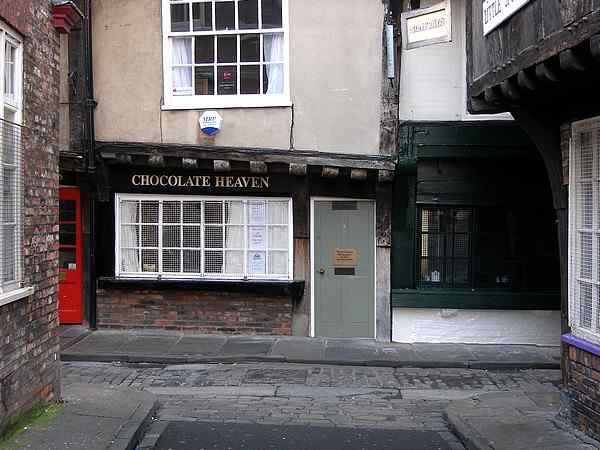 Looking north east towards the Shambles. 