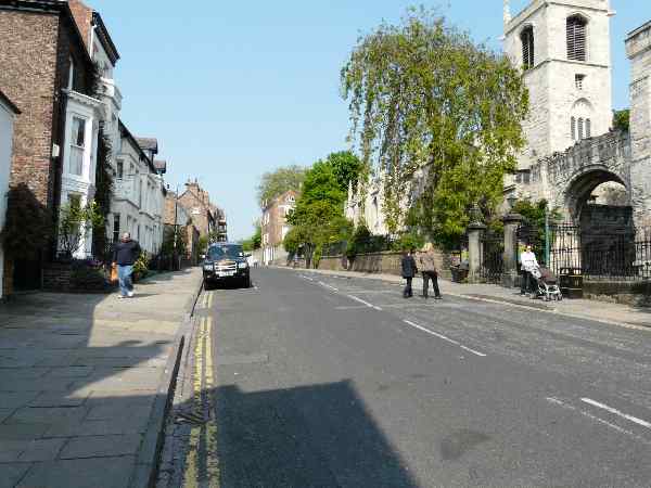Looking north east towards Bootham.