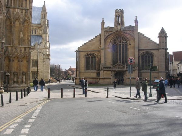 Looking past the south side of the Minster towards Deangate, Goodramgate and Monk Bar.