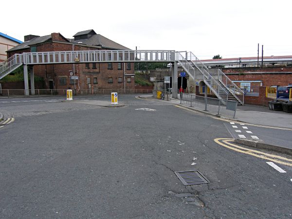 Looking towards Leeman Road and 'Marble Arch' leading under the station towards the City centre.