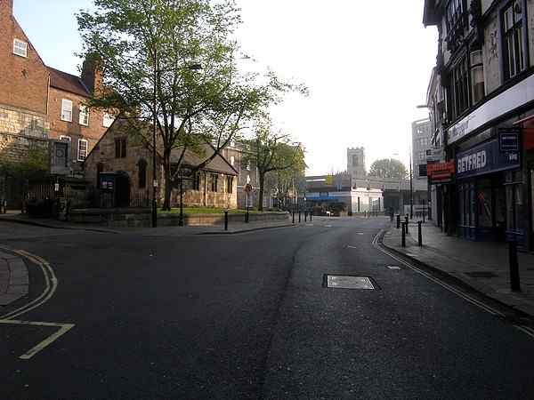 Site of one of York's first markets. The medieval Shambles leads off on the left.