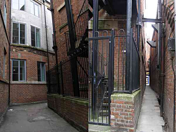 The two branches leading to High Ousegate.