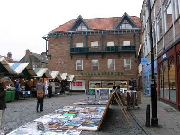 Looking south east past south west end of the market.