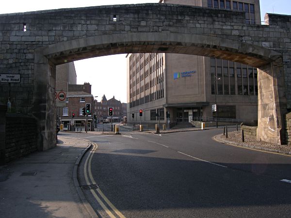 Looking through the Bar Walls towards Rougier Street.
