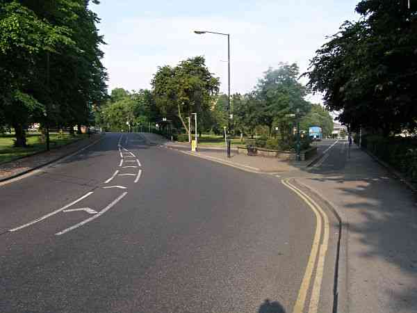 Looking towards the station.