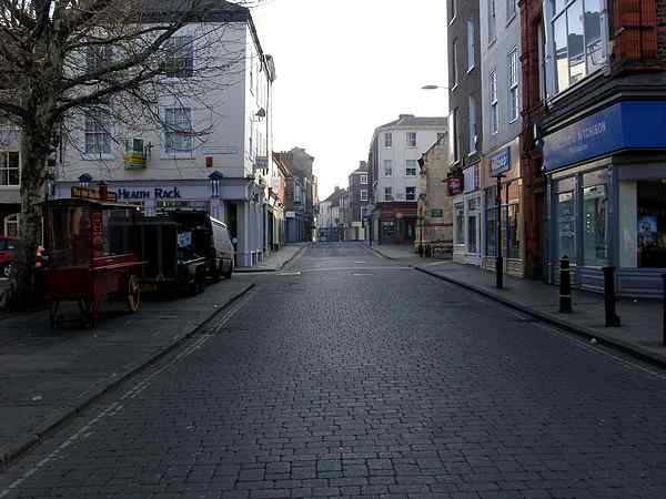 South east side looking north east towards Church Street and Kings Square.